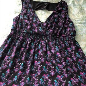 Floral cut out back dress